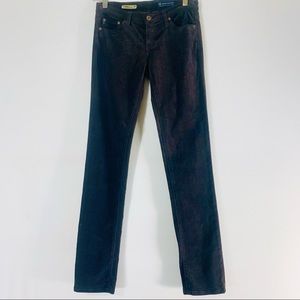 AG-the Stilt Black Corduroy Jeans 25